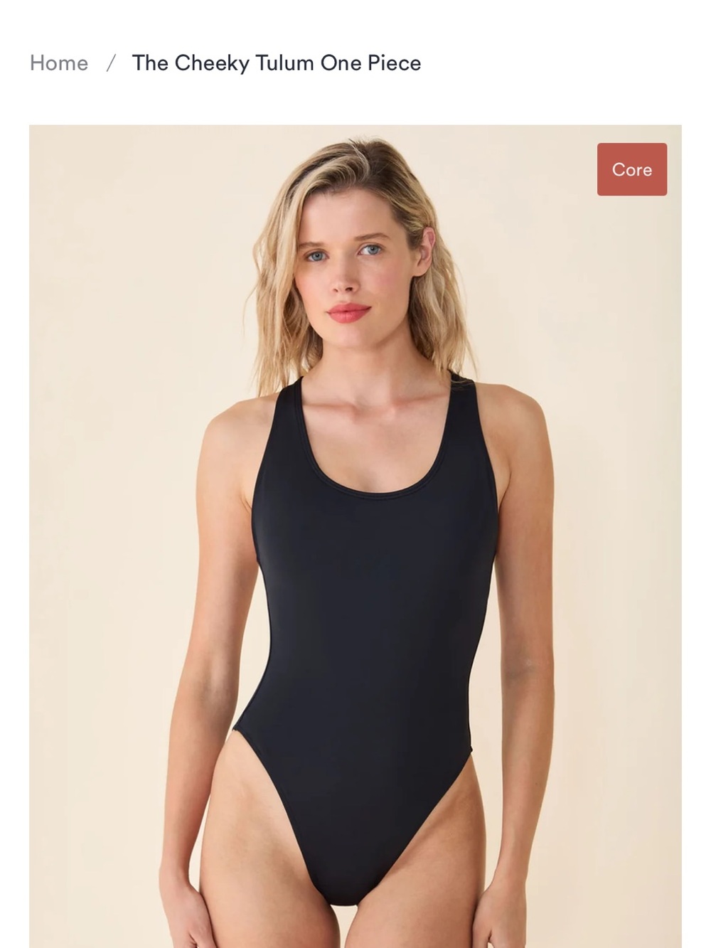 Andie Swim Cheeky Tulum One-Piece Swimsuit in Classic Black